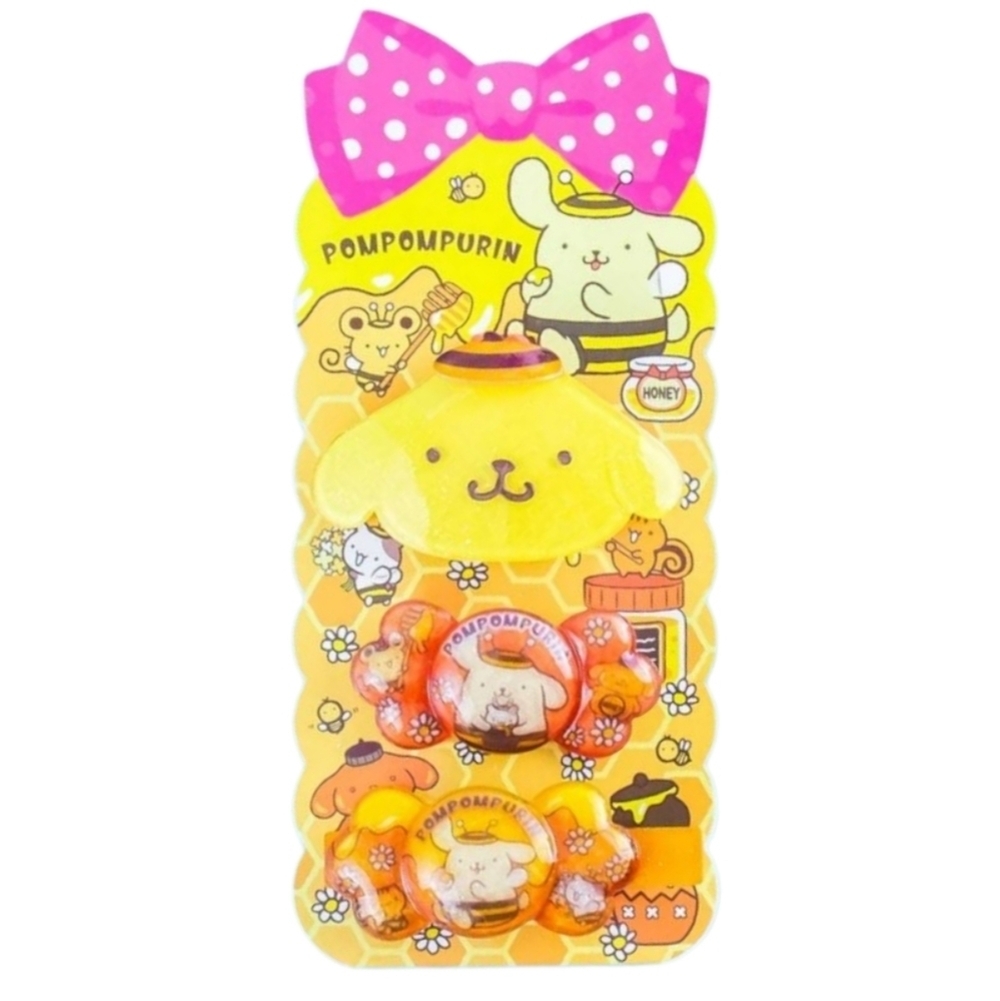 Sanrio Pompompurin Honey Bee Hair Accessory Set 3 pack